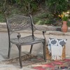CLIHOME Cast Aluminum Stationary Outdoor Patio Dining Chairs(Set of 2) - 2 of 4