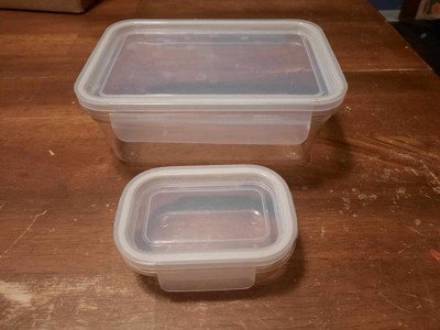 4pc (set Of 2) 8.5 Cup And 14 Cup Plastic Round Food Storage Container Set  With Lids Clear - Figmint™ : Target