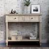 35" Traditional Console Table with 2 Drawers & Bottom Shelf,Solid Wood Slim Entryway Table for Hallway,Living Room-Baofuwish - 2 of 4