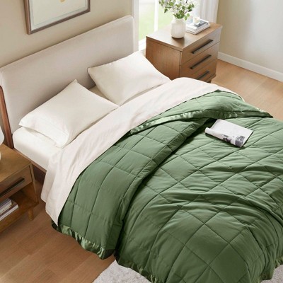 NicBex Polyester Cooling Blanket with Satin Trim,Lightweight Down Alternative Blanket,Soft Cold Blanket for Bedroom