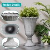 FONTOI 2 Pack Planters with Scalloped Rim, Outdoor Indoor Planters, Flower Plant Pots for Garden, Patio, Porch, Backyard, Gray, 15.75"*23.62"*15.75" - 4 of 4
