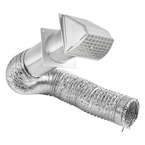 Lambro® 4-In. x 8-Ft. UL® 2158A Transition Duct Vent Kit in White - 1 of 4
