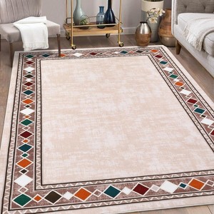 Regional carpet,geometric boundary carpet,modern minimalist office carpet in living room,bedroom - 1 of 4