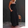 Imily Bela Summer Breeze Sleeveless Romper Strapless Smocked Bodice Flowy Wide Leg - 3 of 4