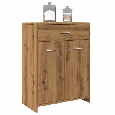 vidaXL Bathroom Cabinet Artisan Oak 23.6x13.0x31.5" Engineered Wood