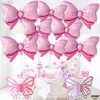 KatchOn, Giant Pink Bow Balloons - 35 Inch, Pack of 8 | Baby Shower Decorations for Girl | Bow Foil Balloons - 4 of 4