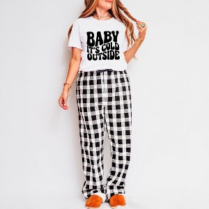 Simply Sage Market Women's Baby It's Cold Outside Wavy Pajama Set - 1 of 4