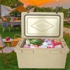 Wooakway 65 QT Hard-Sided Cooler Box with Wheels Portable Ice Chest with Drainage Plugs Rolling Cooler with Rubber Latches - 4 of 4