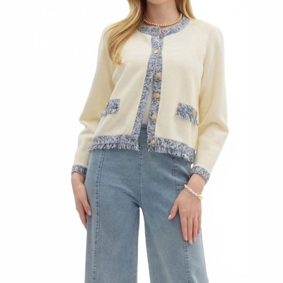 Women's Knit Long Sleeve Cardigan - entro