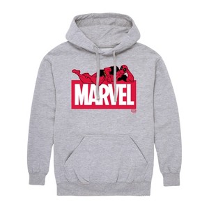 Men's - Marvel - Deadpool Marvel Logo Graphic Fleece Pullover Hoodie - 1 of 4