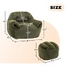NicBex Fluffy Faux Fur Bean Bag Chair with Optional Ottoman,High Density Shredded Foam Filled Lazy Sofa Chair with Optional Footstool for Adults - 3 of 4