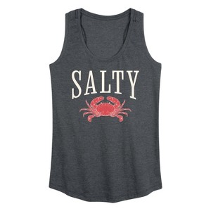 Women's - Instant Message - Salty Crab Graphic Racerback Tank - 1 of 4