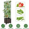 iMountek"62.99in Raised Garden Bed Planter Box with Trellis, Wheels & Self-Watering for Climbing Plants"black - image 3 of 4