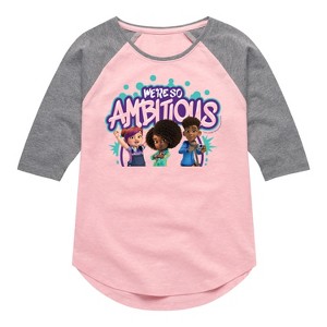 Girls' - Karma's World - We're So Ambitous Shirt Tail Raglan Graphic T-shirt - 1 of 3