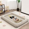 Costway Inflatable Kids Travel Bed Portable Air Mattress Set with Double-sided Mattress Gray/Blue - 4 of 4