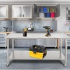 COZONY Stainless Steel Work Table, Commercial Kitchen Prep Table with Adjustable Undershelf, Heavy Duty Metal Worktable - 2 of 4