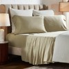 100% Cotton Linen Texture Vintage Wash Percale Deep Pocket Sheet Set by Blue Nile Mills - 2 of 4