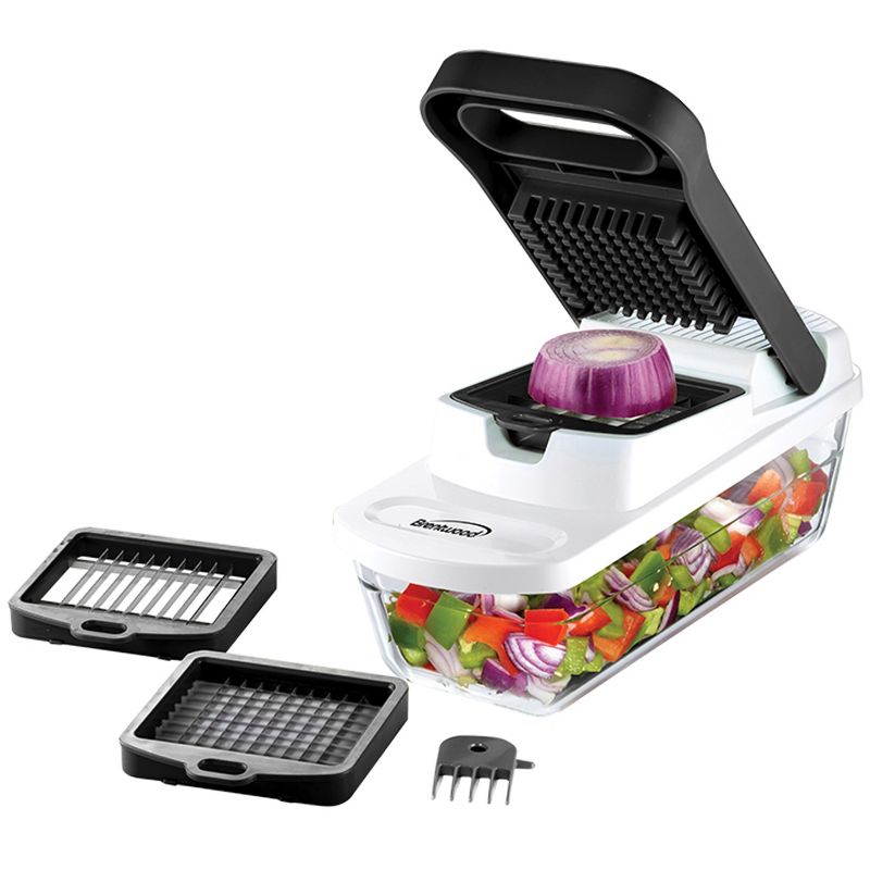 Brentwood Pro Food Chopper and Vegetable Dicer with 6.3 Cup Storage Container in Black, 1 of 8