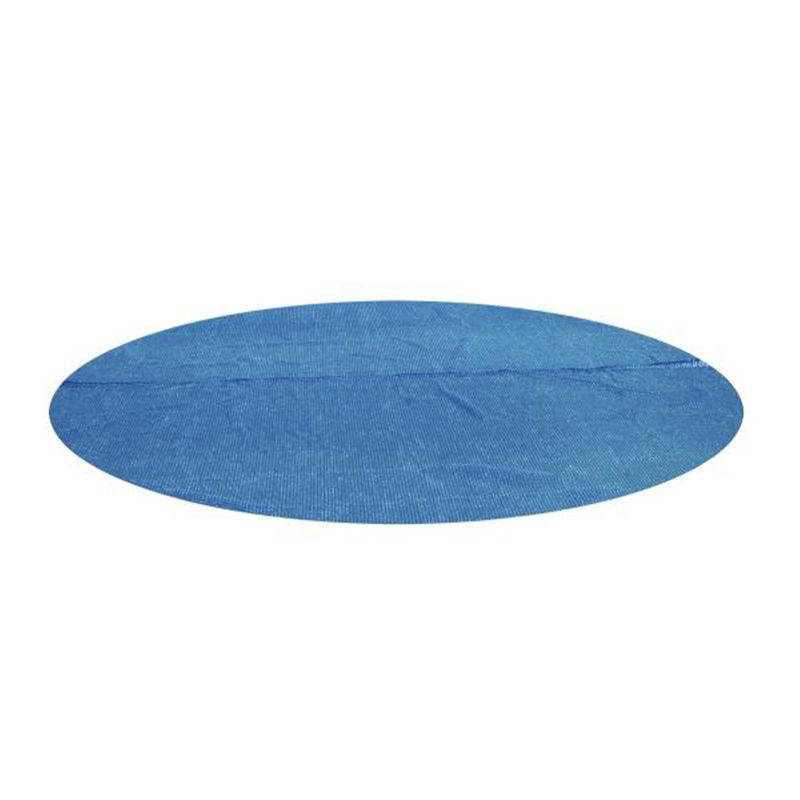 Bestway Flowclear 14 Feet Round Above Ground Solar Pool Cover Only for Pool Water Maintenance of Swimming Pools 15 Feet in Diameter, Blue, 1 of 8