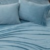 Solid Velvet Plush Fleece Sheet Set - Great Bay Home - 2 of 4