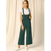 Allegra K Women's High Waist Wide Leg Belted Button Long Overalls Jumpsuit - 3 of 4