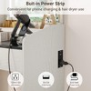 Vanity Desk with LED Light Mirror and Charging Station,Small Makeup Vanities Set with 2 Drawers - 3 of 4