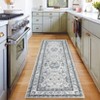 COZONY Washable Vintage Blue Boho Floral Large Area Rug for Living Room Dining Room - 2 of 4