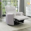 Lyngins Modern Upholstered Manual Recliner Sofa Swivel Chair with Adjustable Footrest,Accent Glider Chair for Living Room,Office - 3 of 4