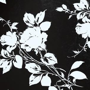 black ivory floral
