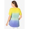 Woman Within Plus Size Short-Sleeve V-Neck Shirred Tee - 3 of 4