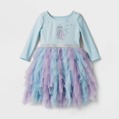 Toddler Girls' Disney Frozen Solid Tutu Dress - Light Purple 2t : Target