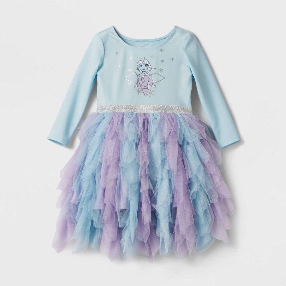 Toddler Girls' Disney Frozen Solid Tutu Dress - Light Purple 4T