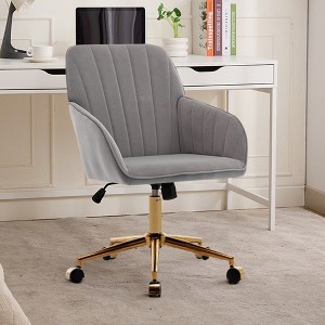 Adjustable Office Chair, Home Bedroom, Ergonomic Swivel Chair, Backrest Seat - 1 of 4
