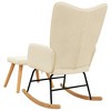 CLIHOME Modern Rocking Chair and Ottoman Set,Recliner Chair with Adjustable Headrest,Fabric Upholstered Glider for Living Room,Bedroom - 4 of 4