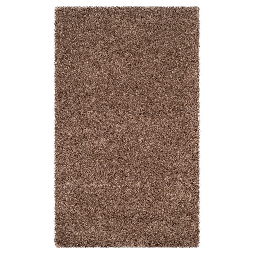 Taupe Solid Loomed Area Rug - (4'x6') - Safavieh