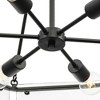 Progress Lighting, Rivera Collection, 6-Light Chandelier, Matte Black, Clear Textured Glass - 4 of 4