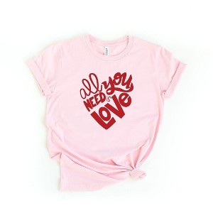 Simply Sage Market Women's All You Need Is Love Short Sleeve Graphic Tee - 1 of 3
