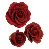 O'Creme Red Garden Rose Gumpaste Flowers - Set of 6 - 2 of 2