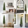 Whizmax Artificial Topiary Tree Two 3/4/5 Ft Artificial Cedar Trees UV Resistant Potted Plant Artificial Bushes for Outdoor Indoor Front Porch Garden - 2 of 4
