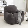 Sapphtopaz Tufted Bean Bag Chair with Memory Foam, Soft Comfy Chair with Armrest, Bean Bag Chairs for Adults, Cozy Couches for Living Room - 2 of 4