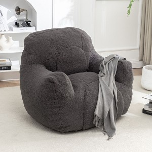 NicBex Teddy Fabric Bean Bag Chair with Memory Foam,Fluffy Lazy Sofa Chair for Adults and Kids,Modern Lounge Chair for Living Room - 1 of 4