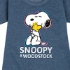 Girls' - Peanuts - Snoopy And Woodstock Graphic Short Sleeve Fleece Dress - 2 of 4