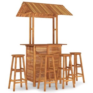 vidaXL Garden Bar Set Natural Wood Solid Acacia Wood Large Durable - 1 of 4
