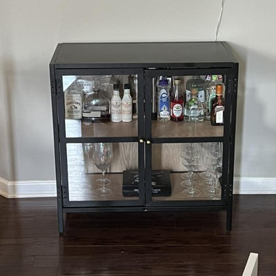 60 Crystal Cove Glass Cabinet Black - Threshold™ Designed With