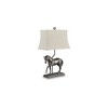 Signature Design by Ashley Sandorman Poly Table Lamp, Bronze Finish, 26" Height, Rectangular Bell Shade - 4 of 4
