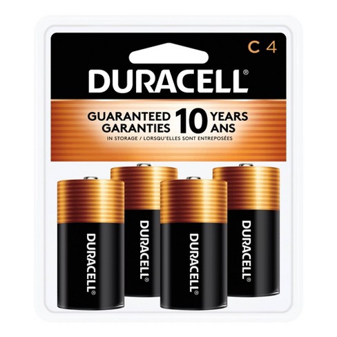 Duracell Plus, lot de 4 piles alcalines type C 1,5 Volts, LR14