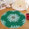 Coolmee Christmas Snowflakes Living Room Rug Non Slip Low Pile Washable Carpet for Bedroom Office Hallway Outdoor Rug Blue - 3 of 4