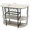 YIYIBYUS Wine Rack Table, Wine Bar Cabinet with Storage, Floor Bar Cabinet - 3 of 4