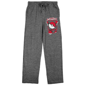 Pokemon Pokeball Men’s Heather Gray Sleep Pajama Pants - 1 of 4
