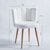 NicBex Dining Chairs Set of 2,Armless Kitchen Chair with Iron Tube Wood Color Legs and Curved Back for Dining Room,Kitchen - 3 of 4